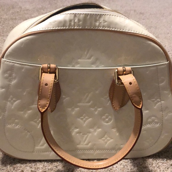 Monogram Vernis Cream Patent Leather Satchel - Picture 3 of 6